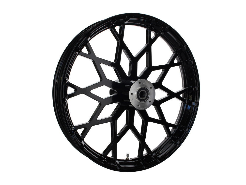 Hawg Halters Inc HHI-2135-MAR-B-845A-B 21" x 3.25" Marquise/Prodigy Replica Wheel Gloss Black for Touring 08-Up