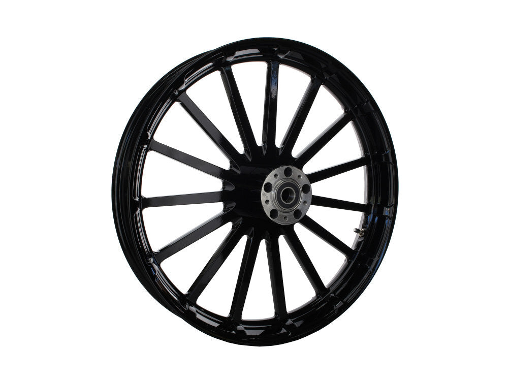 Hawg Halters Inc HHI-2135-TEM-B-845A-B 21" x 3.25" Tempest/Talon Replica Wheel Gloss Black for Touring 08-Up