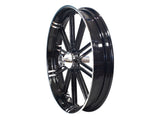 Hawg Halters Inc HHI-2340-BKO-AP-850A-C 23" x 3.75" BKO/Breakout Replica Wheel Black Anodized/Polished Rim Edge/Chrome Hub Kit for Breakout 13-Up