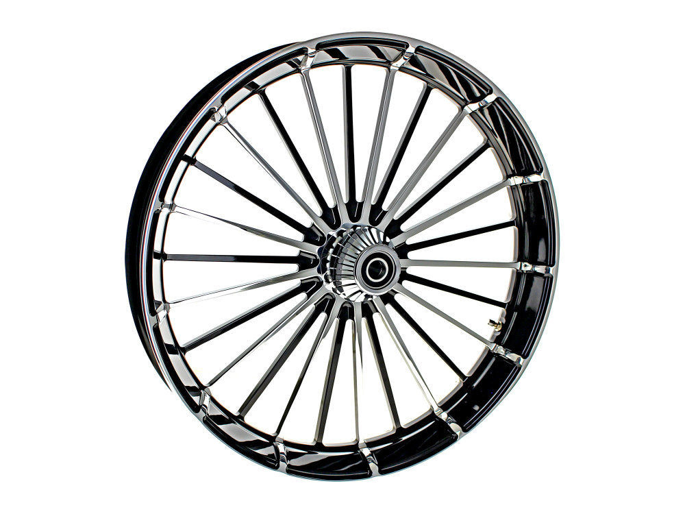 Hawg Halters Inc HHI-2340-FXB3-AP-850A-C 23" x 3.75" FXBR3/Breakout Replica Wheel Black Anodize/Polished Rim & Spoke Edge/Chrome Hub Kit for Breakout 13-Up