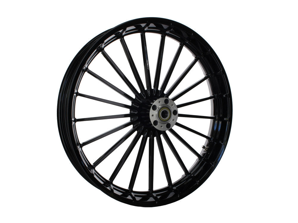 Hawg Halters Inc HHI-2340-RNR-B-850A-B 23" x 3.75" Ranger/Turbine Replica Wheel Gloss Black Powdercoat for Breakout 13-Up