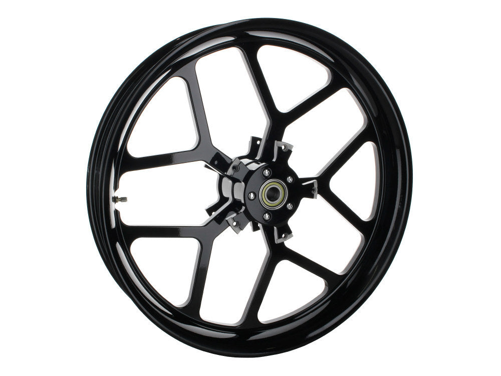 Hawg Halters Inc HHI-2340-VRX-B-800A-ADP-B 23" x 3.75" VRXE/Night Rod Replica Wheel Gloss Black for V-Rod 08-17