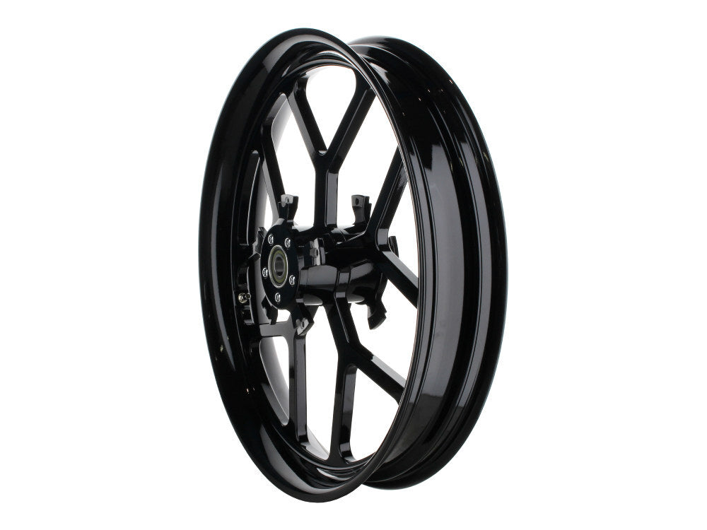 Hawg Halters Inc HHI-2340-VRX-B-800A-ADP-B 23" x 3.75" VRXE/Night Rod Replica Wheel Gloss Black for V-Rod 08-17