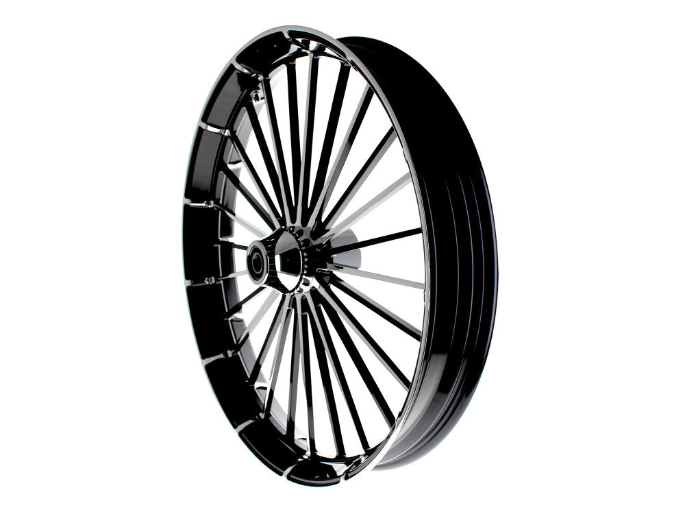 Hawg Halters Inc HHI-2640-FXB3-AP-850A-C 26" x 3.75" FXBR3/Breakout Replica Wheel Black Anodize/Polished Rim & Spoke Edge/Chrome Hub Kit for Breakout 13-Up