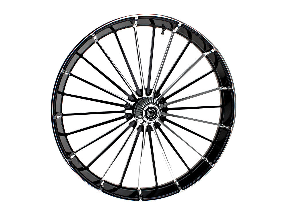 Hawg Halters Inc HHI-2640-FXB3-AP-850A-C 26" x 3.75" FXBR3/Breakout Replica Wheel Black Anodize/Polished Rim & Spoke Edge/Chrome Hub Kit for Breakout 13-Up