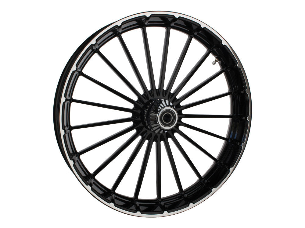 Hawg Halters Inc HHI-2640-RNR-AP-850A-C 26" x 3.75" Ranger/Turbine Replica Wheel Black/Polished Rim & Spoke Edge/Chrome Hub Kit for Breakout 13-Up