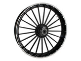 Hawg Halters Inc HHI-2640-RNR-APR-850A-C 26" x 3.75" Ranger/Turbine Replica Wheel Black Anodize/Polished Rim Edge/Chrome Hub Kit for Breakout 13-Up