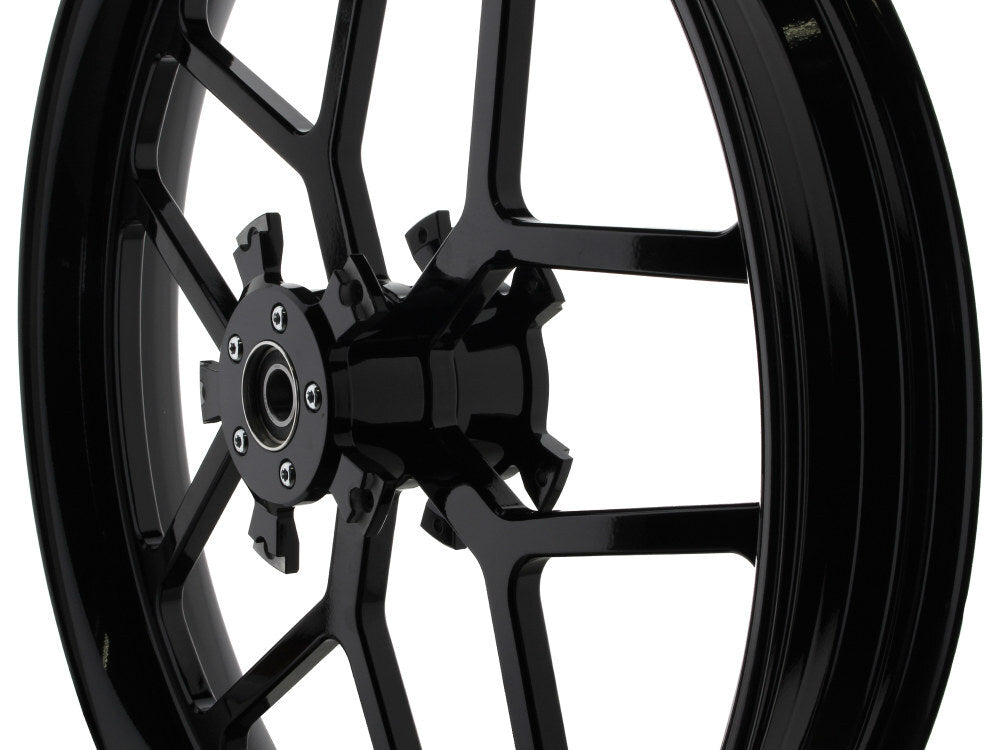 Hawg Halters Inc HHI-2640-VRX-B-800A-ADP-B 26" x 3.75" VRXE/Night Rod Replica Wheel Gloss Black for V-Rod 08-17