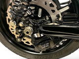 Hawg Halters Inc HHI-AXADJ-A01-AS Dominator Rear Axle Adjuster Kit Black w/Dual Shock Positions for Harley-Davidson Touring 09-Up