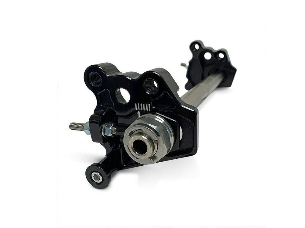 Hawg Halters Inc HHI-AXADJ-A01-AS Dominator Rear Axle Adjuster Kit Black w/Dual Shock Positions for Harley-Davidson Touring 09-Up