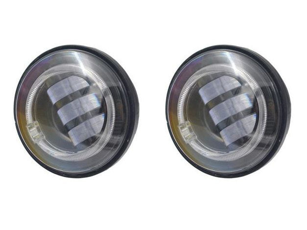 Hoglights HOG-4045AUX-B 4.5" LED Passing Lamp Inserts Black w/Halo