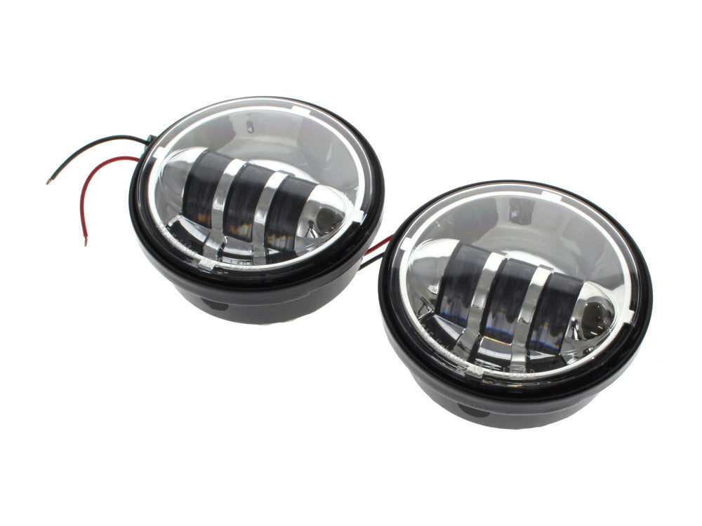 Hoglights HOG-4045AUX-CHR 4.5" LED Passing Lamp Inserts Chrome