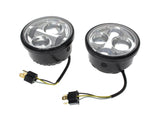 Hoglights HOG-4047FB-CHR 4.5" LED Headlight Inserts Chrome for Dyna Fat Bob 08-17 w/Dual Headlight