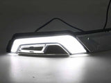 Hoglights HOG-FFXDWTSG14C FusionFX LED DRL Windshield Trim w/Amber Turn/White Run & Smoke Lens Chrome for Touring 14-23