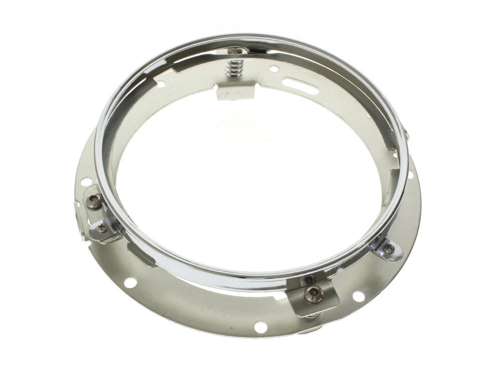 Hoglights HOG-HD7MB-CHR 7" Headlamp Insert Adaptor Bracket Chrome for all 2013 earlier FLH & all FreightTrain Nacelle