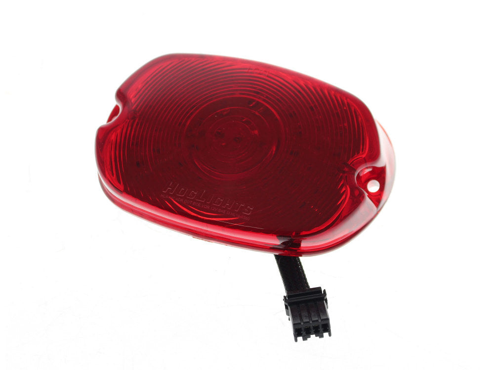 Hoglights HOG-HL302013R LED Low Profile Taillight w/Red Lens & Number Plate Illumination for most H-D 99-Up Models