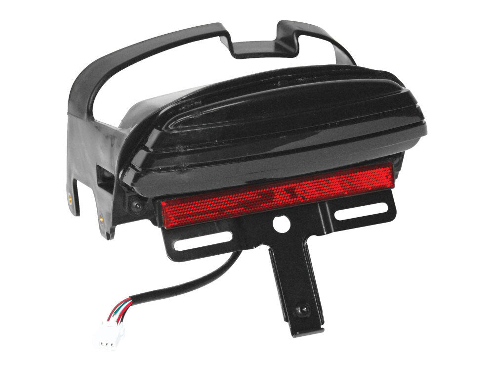 Hoglights HOG-HL304007B LED Tri-Bar Taillight w/Smoke Lens for Fat Bob 08-13