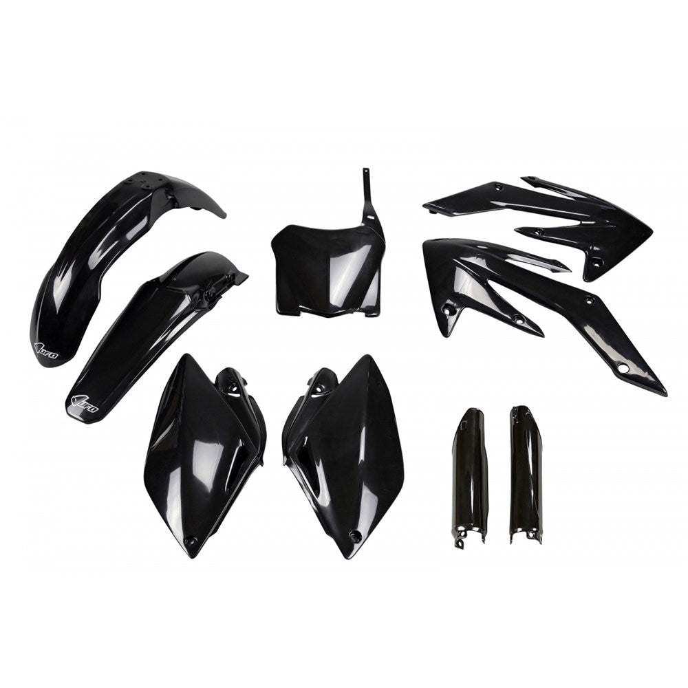 UFO Full Plastics Kit Black for Honda CRF 250 R 08-09