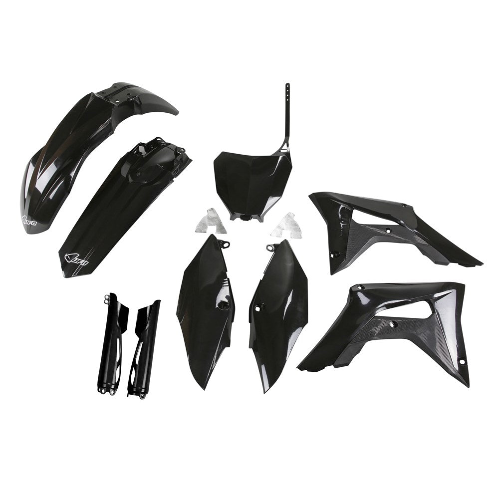 UFO Full Plastics Kit Black for Honda CRF 250 R 18-21/CRF 450 R 17-20