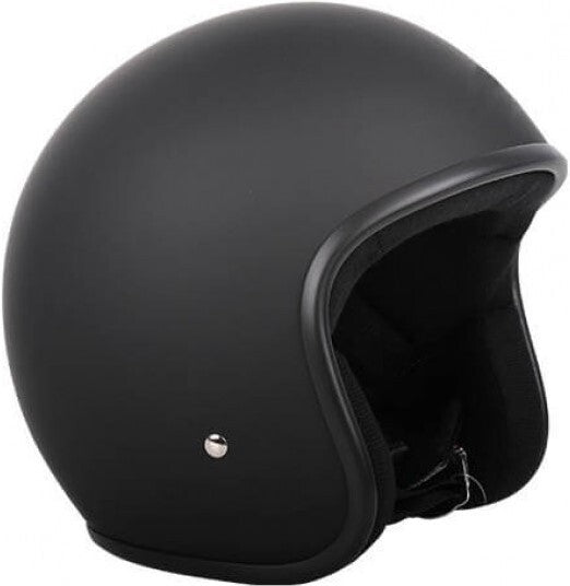 australian approved open face motorcycle helmets RXT A611C Low Ride Matte Black Helmet w/No Studs – EasyR