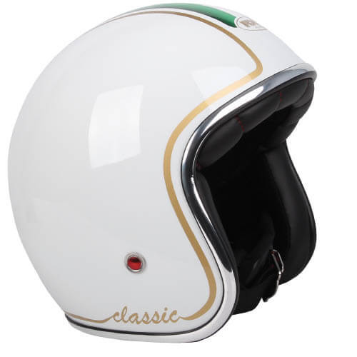 dot retro italian flag motorcycle helmet RXT A611C Classic White/Italian Flag Helmet w/No Studs – EasyR