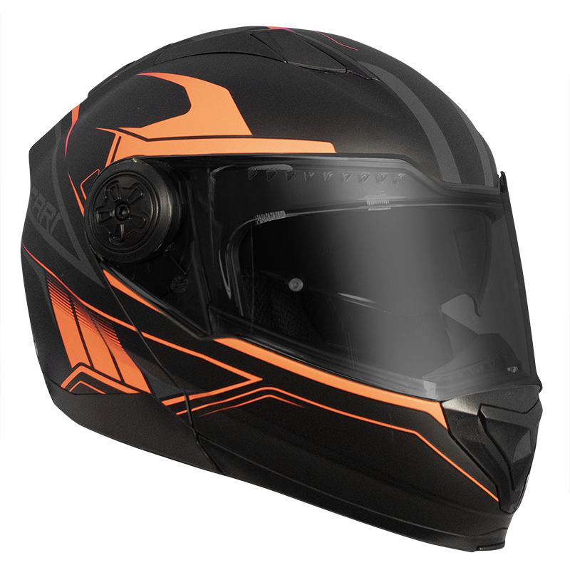 RXT 909 Flip-Up Matte Black/Neon Orange Helmet