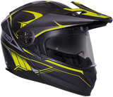 RXT 909P Safari Matte Black/Fluro Yellow Modular-Adventure Helmet