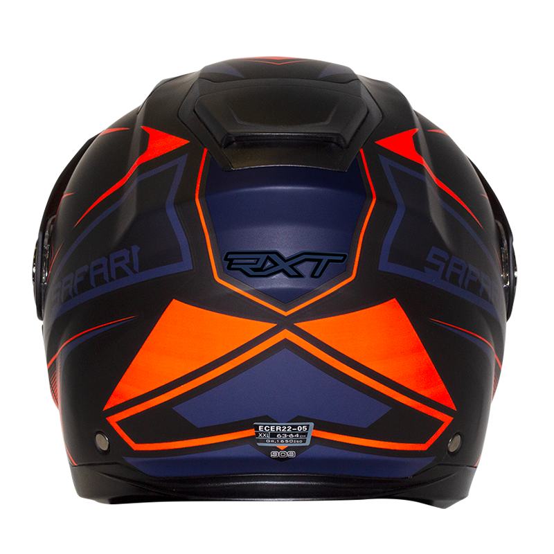 RXT 909P Safari Matte Black/Neon Orange Modular-Adventure Helmet