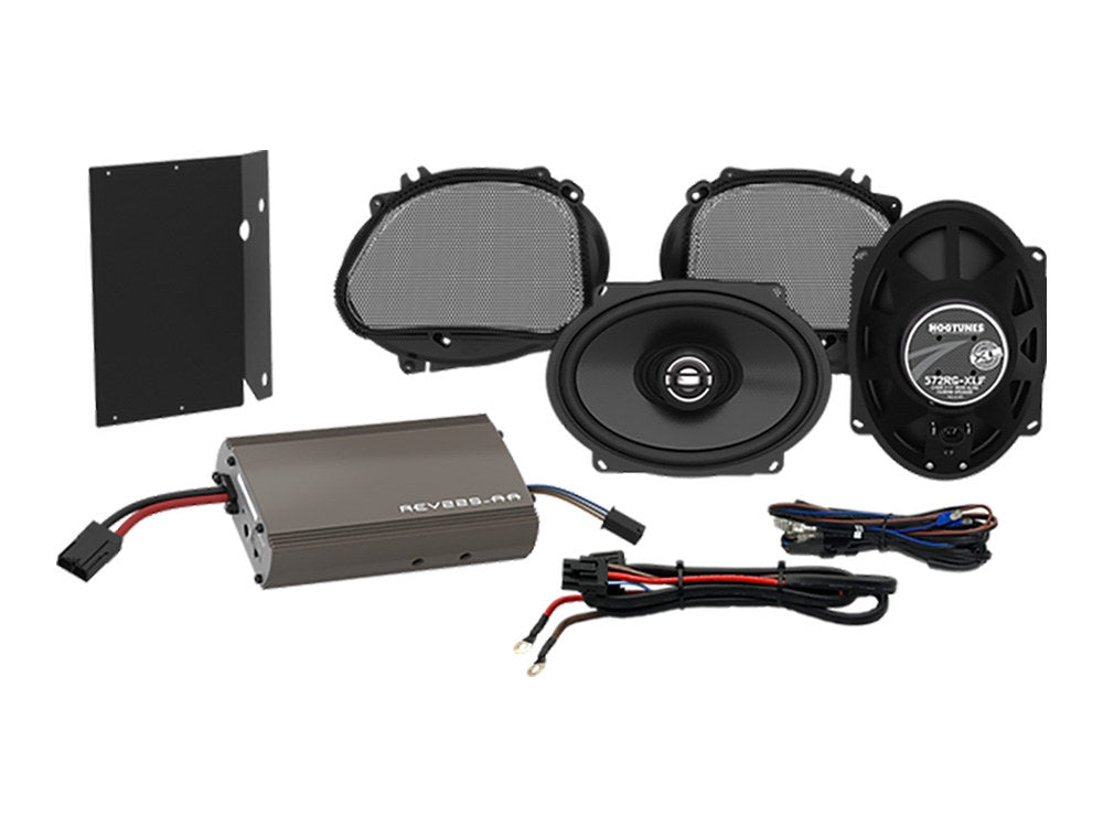 Hogtunes HT-225-RG57-KIT-XL Hogtunes XL 225 Watt Amp x 2 Speaker Kit for Road Glide 98-13