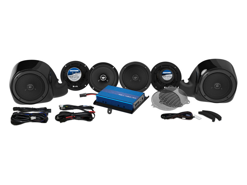 Hogtunes HT-G4-LIMITED-RM Hogtunes G4 200 Watt Amp x 6 Speaker Kit for Touring Ultra Limited 14-23 Models