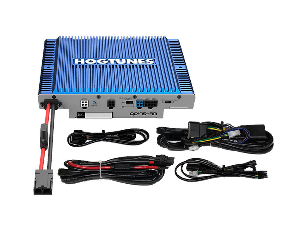 Hogtunes HT-QC-475-RM 300 Watt 4 Channel Hog Tunes Amplifier for Touring 14-23