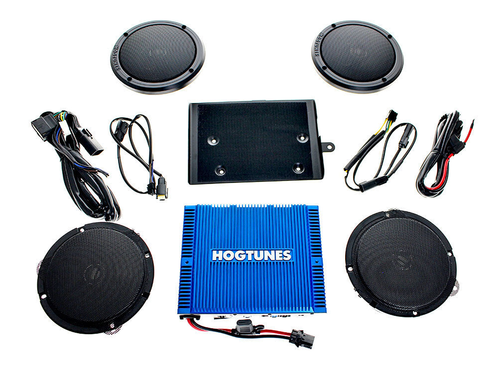 Hogtunes HT-QC-ULTRA-4-RM G4 300 Watt Amp x 4 Speaker Kit for Touring Ultra//Street Glide 14-23 Models w/Tour Pack