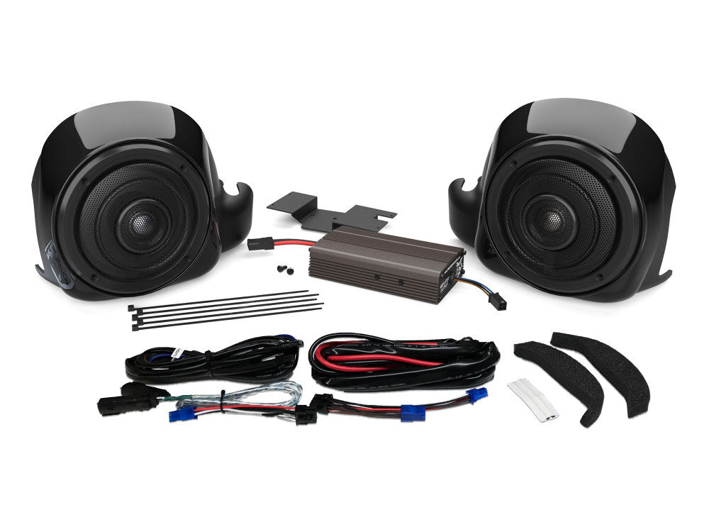 Hogtunes HT-WBA-1654-LC-LW Wild Boar 300 Watt Amp x 2 Speaker Lower Fairing Kit for Touring 14-23 w/Fairing Lowers