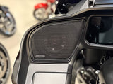 Hogtunes HT-WBA-RG-GRILL-24 Upgraded Metal Mesh Speaker Grills Black for Harley-Davidson Road Glide 24-Up