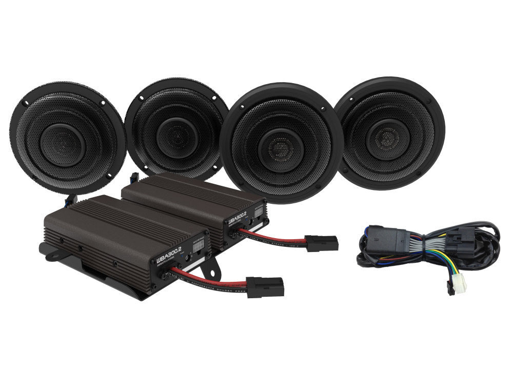 Hogtunes HT-WILD-BOAR-ULTRA Wild Boar 600 Watt Amp x 4 Speaker Kit for Touring Ultra 14-23 Models