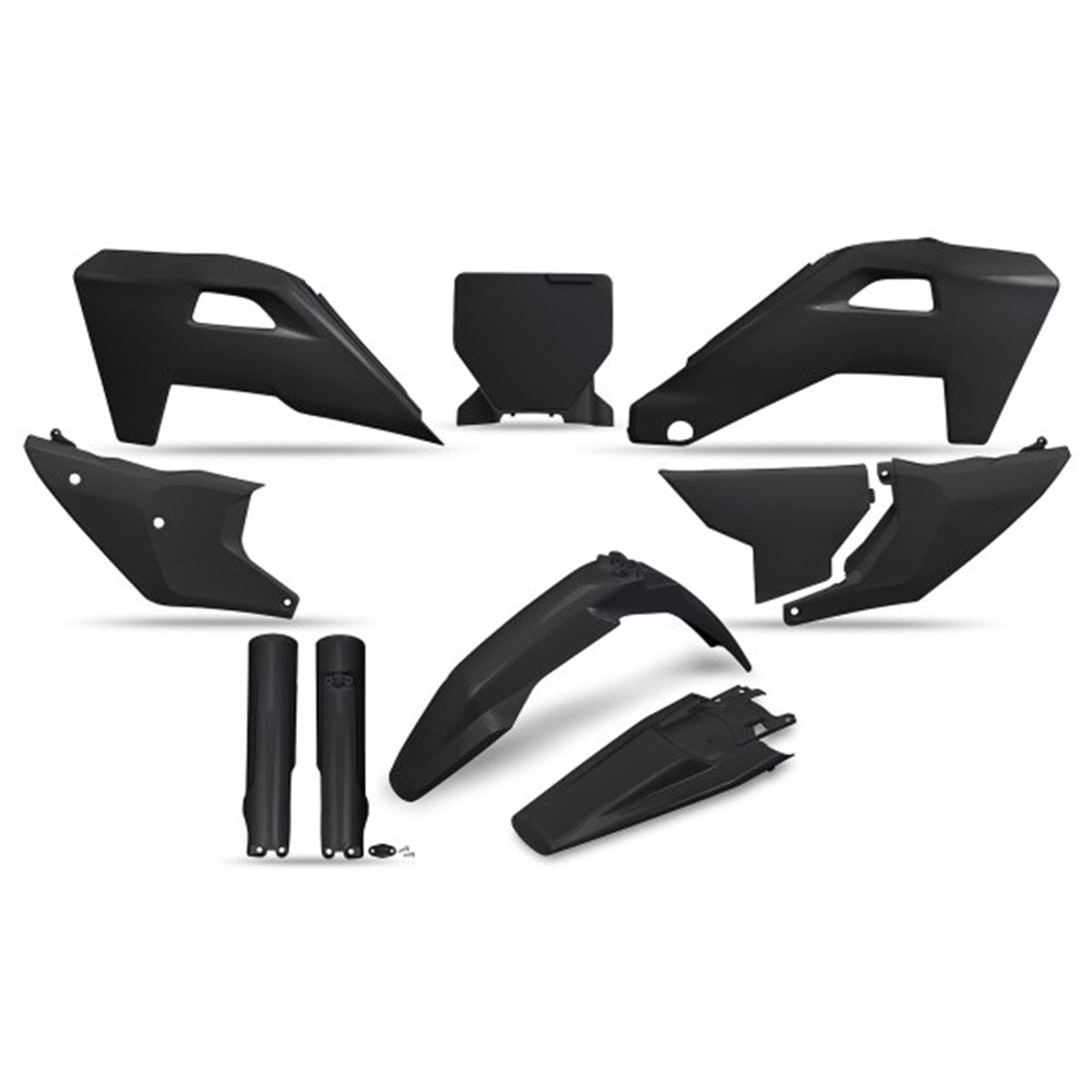 UFO Full Plastics Kit Black for Husqvarna FC 250/FC 350/FC 450/FX 350/FX 450/TC 125/TC 150/TC 250/TC 300/TX 300 2025