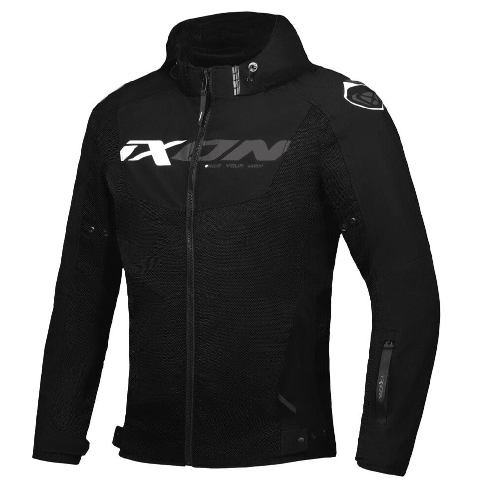 Ixon Fierce Black/Grey/White Textile Jacket [4XL] [INTERNAL]