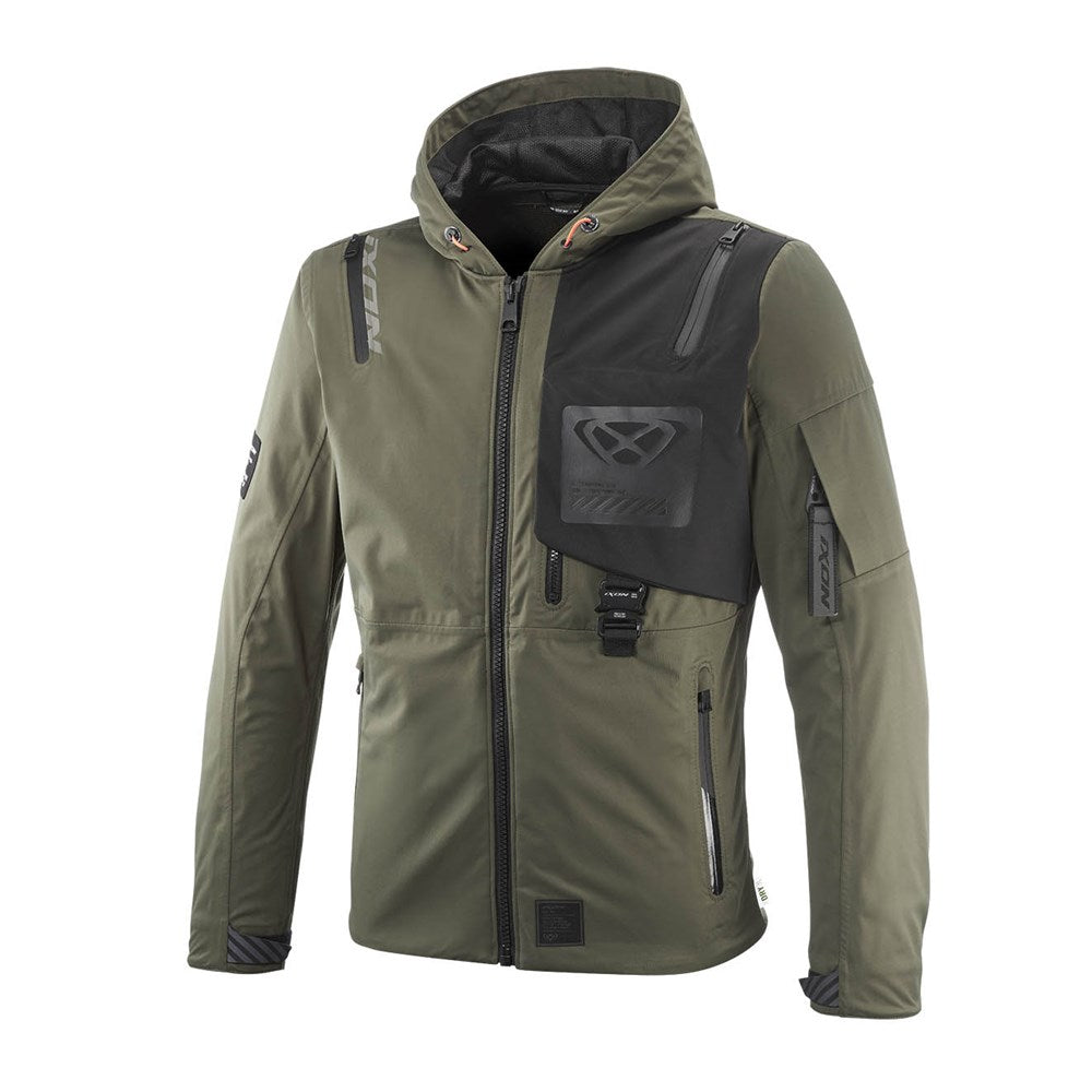 Ixon M-Quarter Khaki/Black Textile Hoodie Jacket