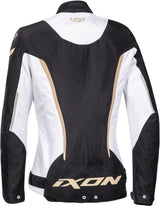 Ixon Striker Lady Black/White/Gold Textile Womens Jacket