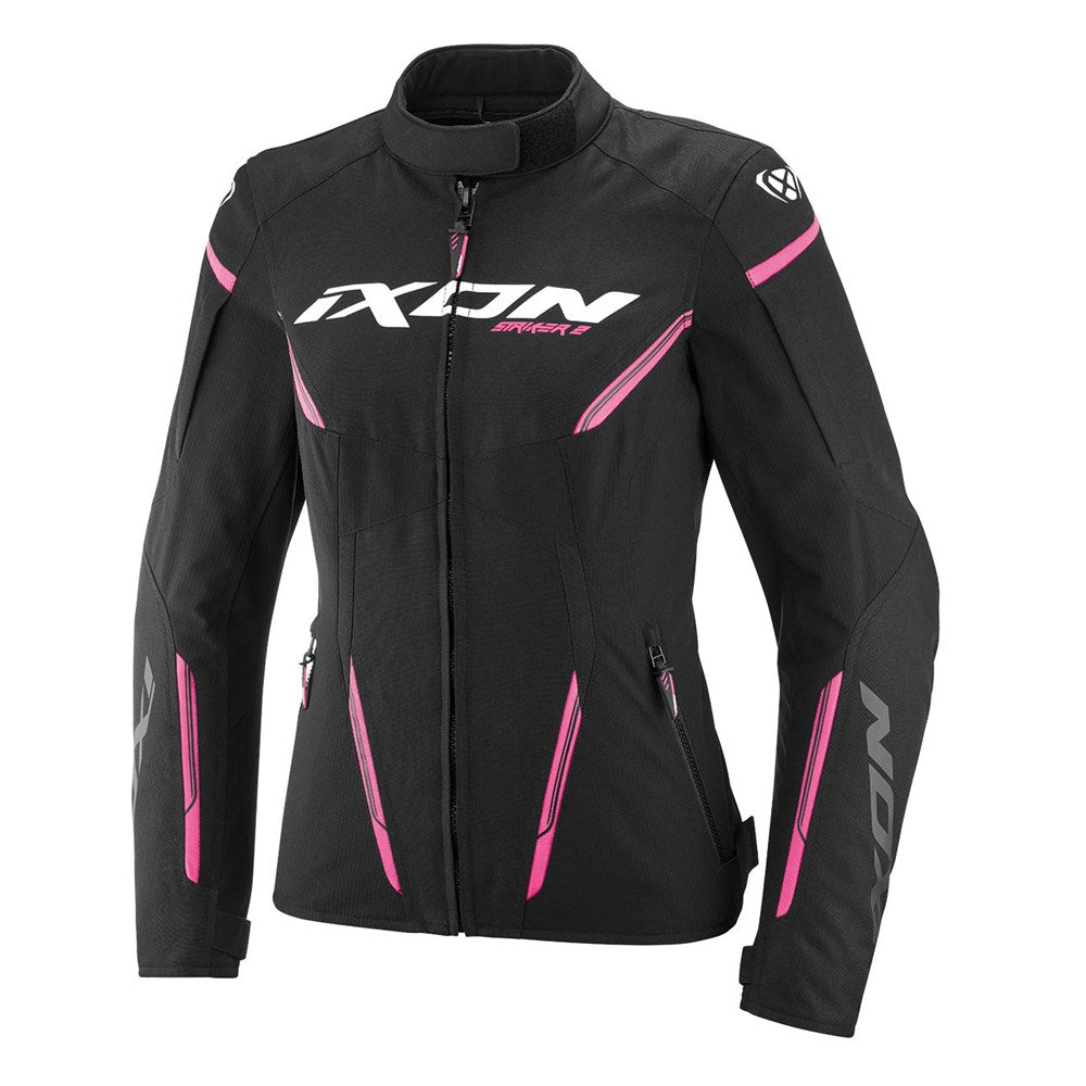Ixon Striker 2 Lady Black/Bright Pink Womens Textile Jacket [LG][INTERNAL]
