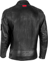 Ixon Pioneer Black/White/Red Leather Jacket - EasyR