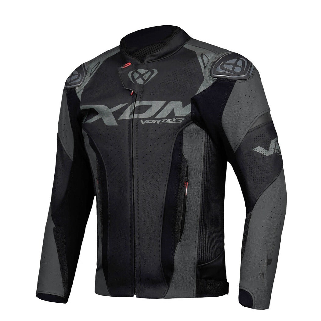 Ixon Vortex 3 Black Leather Jacket