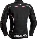 Ixon Trinity Lady Black/White/Fuchsia Womens Leather Jacket