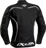 Ixon Trinity Lady Black/White/Grey Womens Leather Jacket [Size: MD] [INTERNAL]