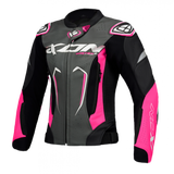 Ixon Vortex 3 Lady Black/Pink/White Womens Leather Jacket