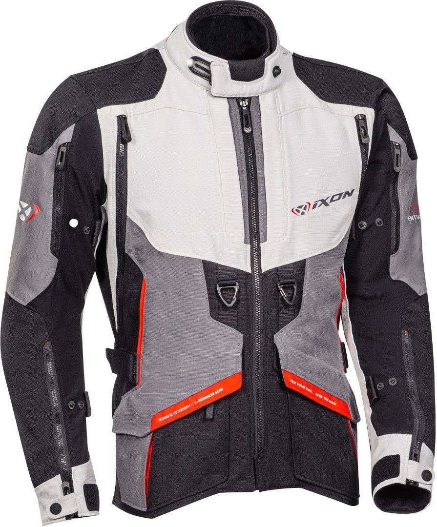 Ixon Ragnar Black/Grey/Red Textile Jacket [MD] [INTERNAL]