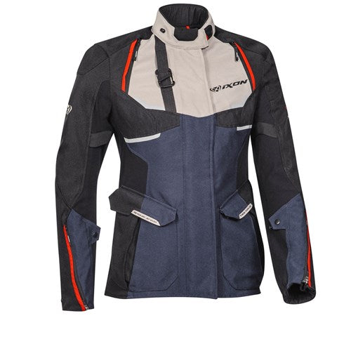 Ixon Eddas Lady Grey/Navy/Black Textile Womens Jacket [2XL][INTERNAL]