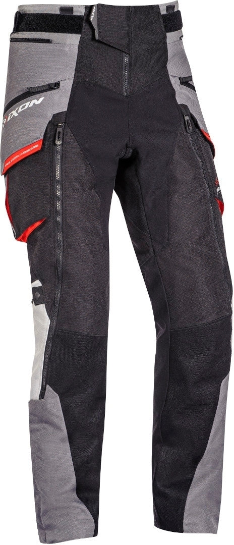 Ixon Ragnar Black/Grey/Red Textile Pants – EasyR