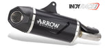 Arrow 71975AKN Indy Race Evo Aluminium Dark Slip-On Muffler w/Carbon End Cap for Husqvarna Svartpilen 801 24-25