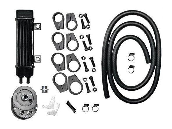 Jagg Oil Coolers JAG-750-1200 6-Row Vertical Slimline Oil Cooler Kit for most Big Twin/Sportster 84-17 Models